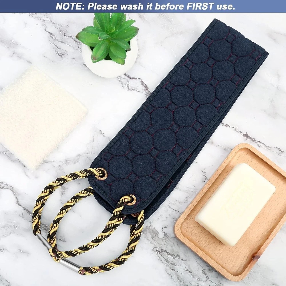 Exfoliating Back Scrubber with Handles, 38.5 Inch Double-Sided Back Exfoliator