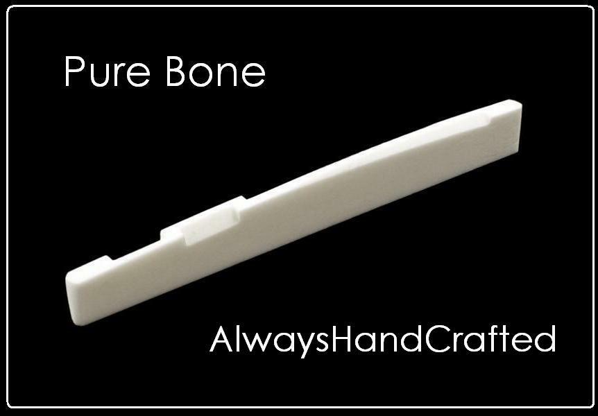 AlwaysHandCrafted Compensated BONE SADDLE for 12 String Guitar - UNIVERSAL FIT