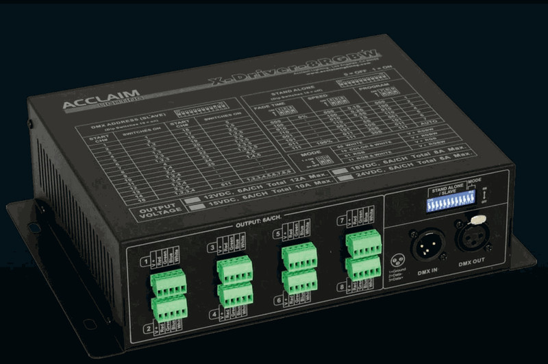 acclaim lighting al-driver-8 rgbw-12v