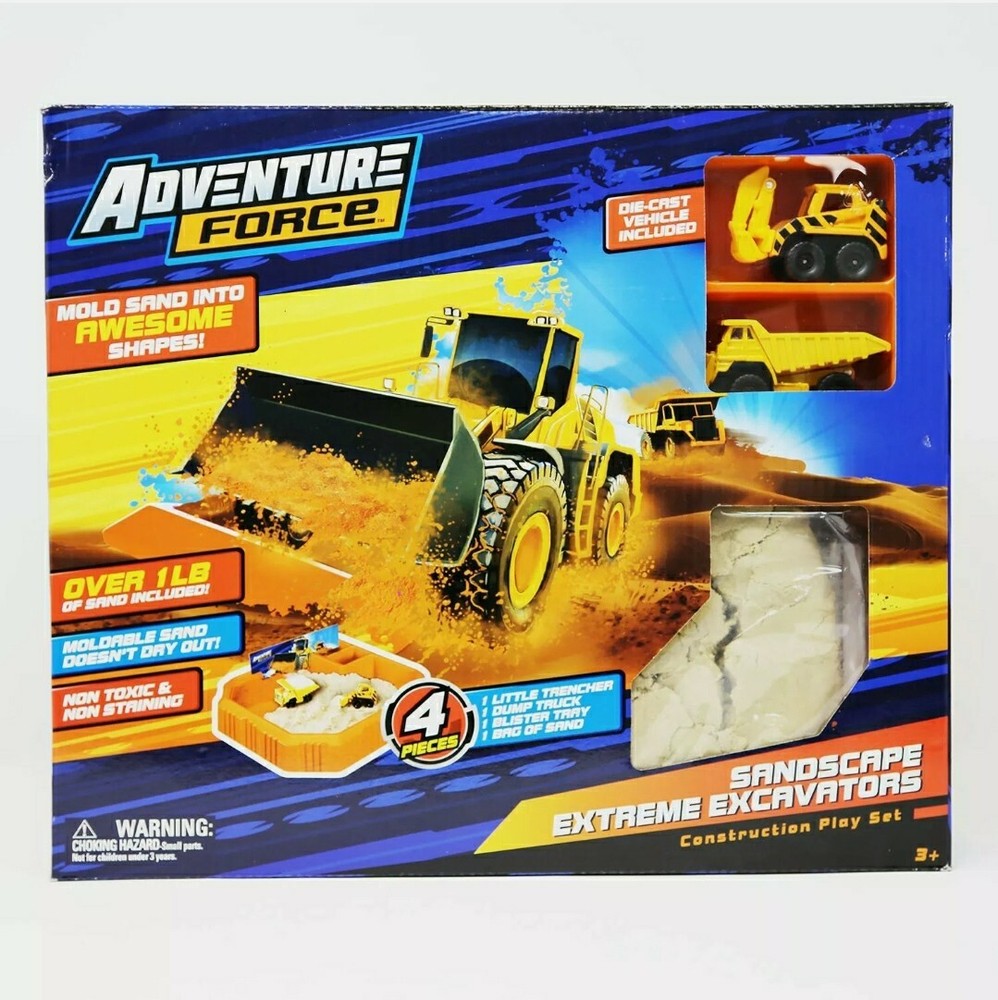 Adventure Force Sandscape Extreme Exacavators Working Machine w Sand & Play Tray
