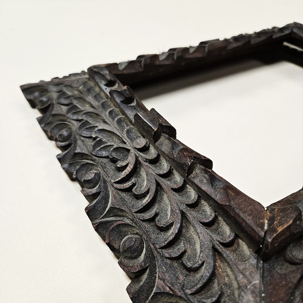 6.5" x 9" - Hand-carved Solid Wood Picture Frame