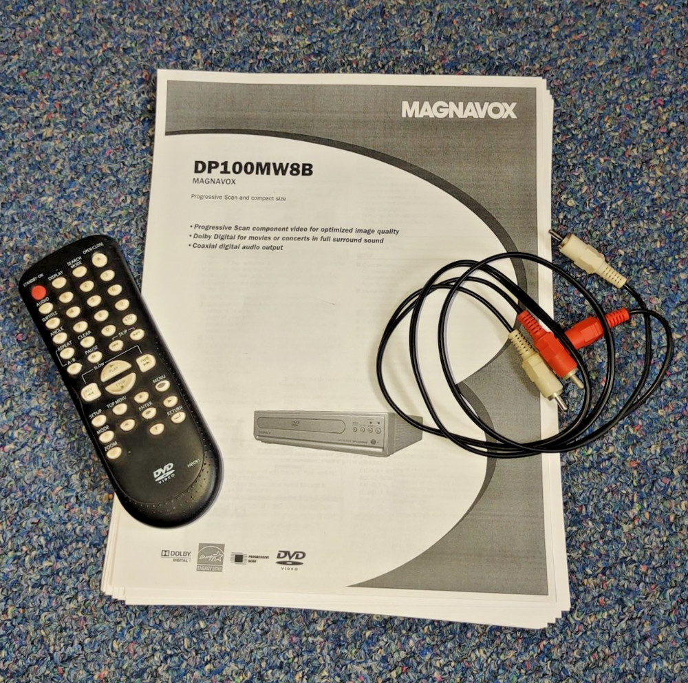 MAGNAVOX DVD PLAYER DP100MW8B - TESTED & WORKS!