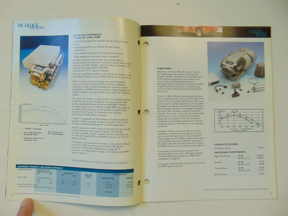 Vintage Original 1996 Accel Engine Management Systems Catalog