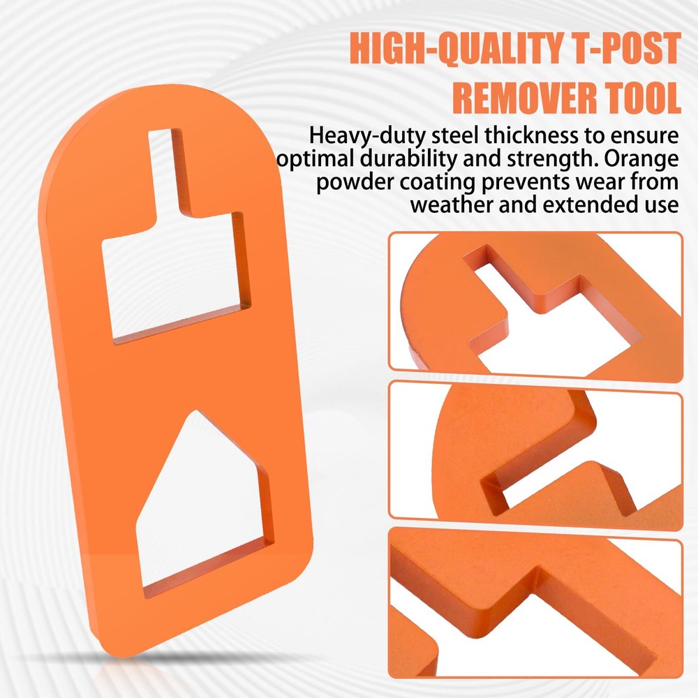 TNCZHYLX T Post Puller Fence Puller, Farm Equipment Tractor orange