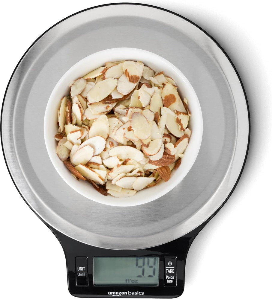 Digital Kitchen Scale with LCD Display, Tare Function, Multiple Units, Weighs up