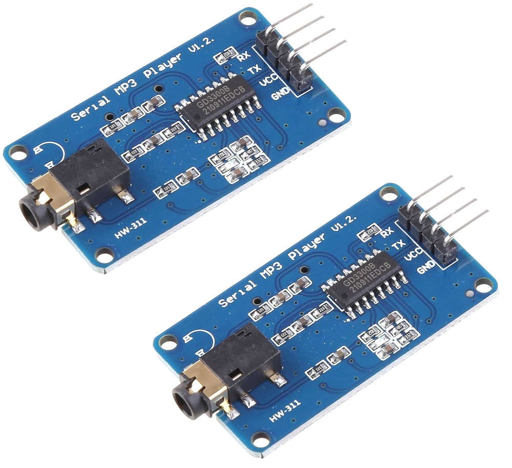 2 PCS MP3 Player Module for Arduino ESP32 ESP8266 Raspberry Pi Microcontroller