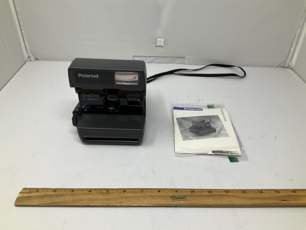 Polaroid Instant One Step Black Camera Not Tested- Nice