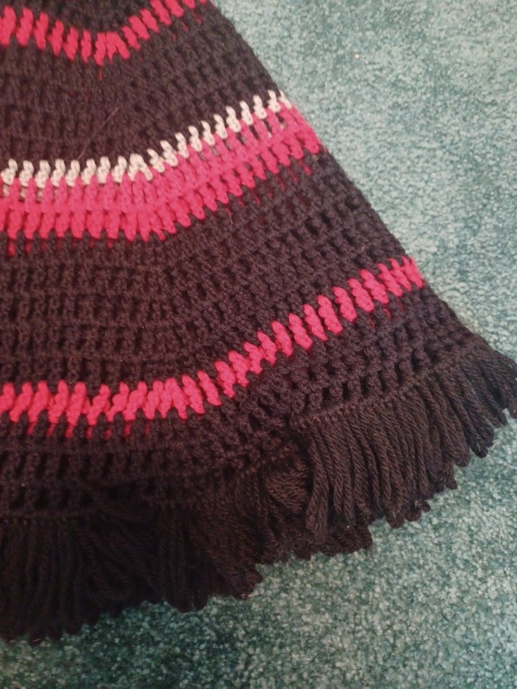 Handmade Circular Chochet Throw Couch Blanket 35"