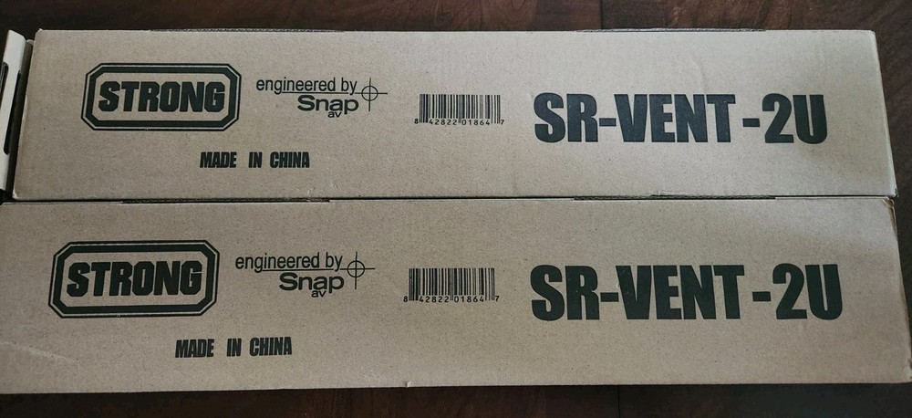 2 Pack Snap AV/ Strong Vented Blank Panel SR-VENT-2U For Middle Atlantic Racks