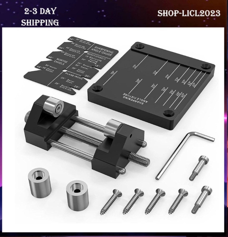 Precise Chisel Sharpening Jig Kit, Honing Guide System for Chisels and Planes