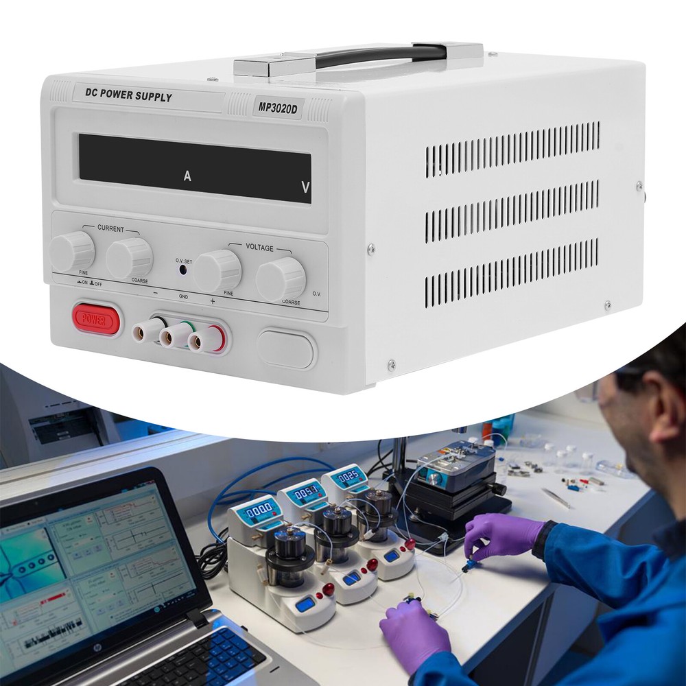 0-30V 0-20A Lab Test DC Power Supply Adjustable DC Regulated Power Variable 600W