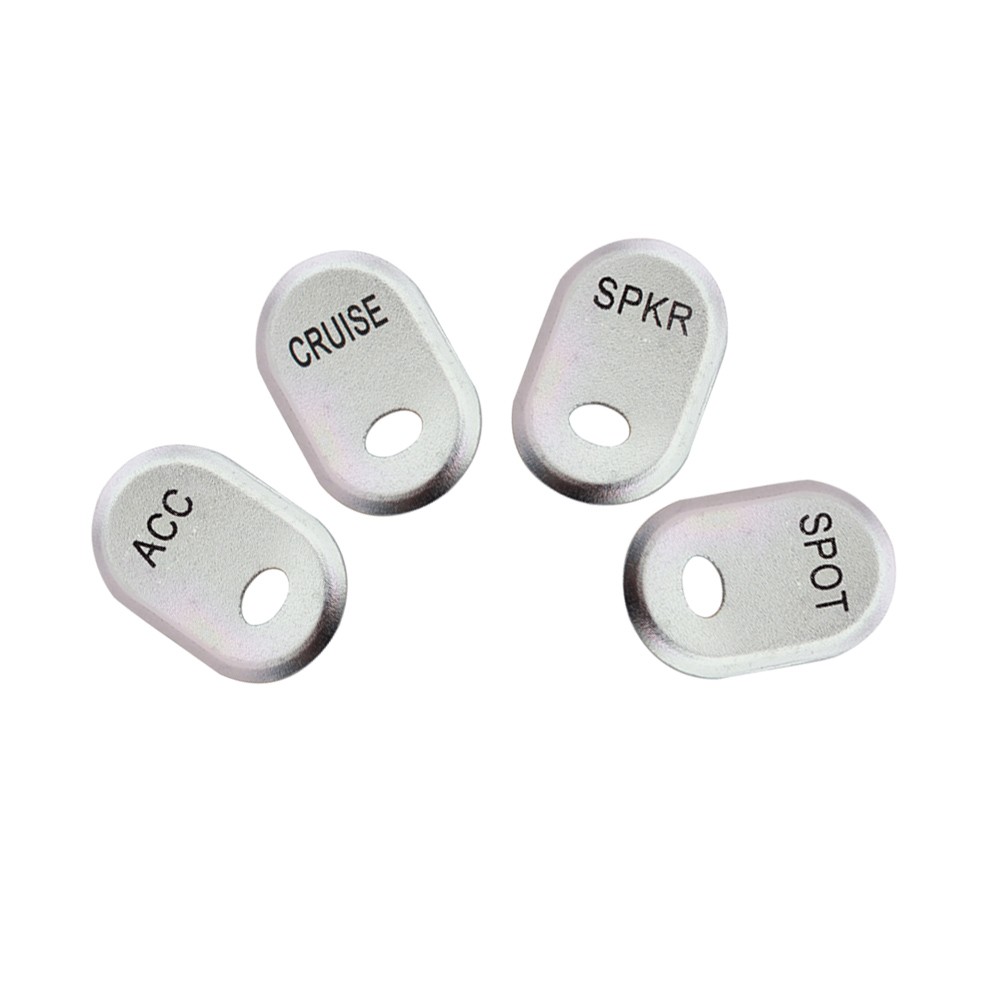 4pcs Silver Inner Fairing Switch Panel Dash Cap For Harley Touring Electra Glide