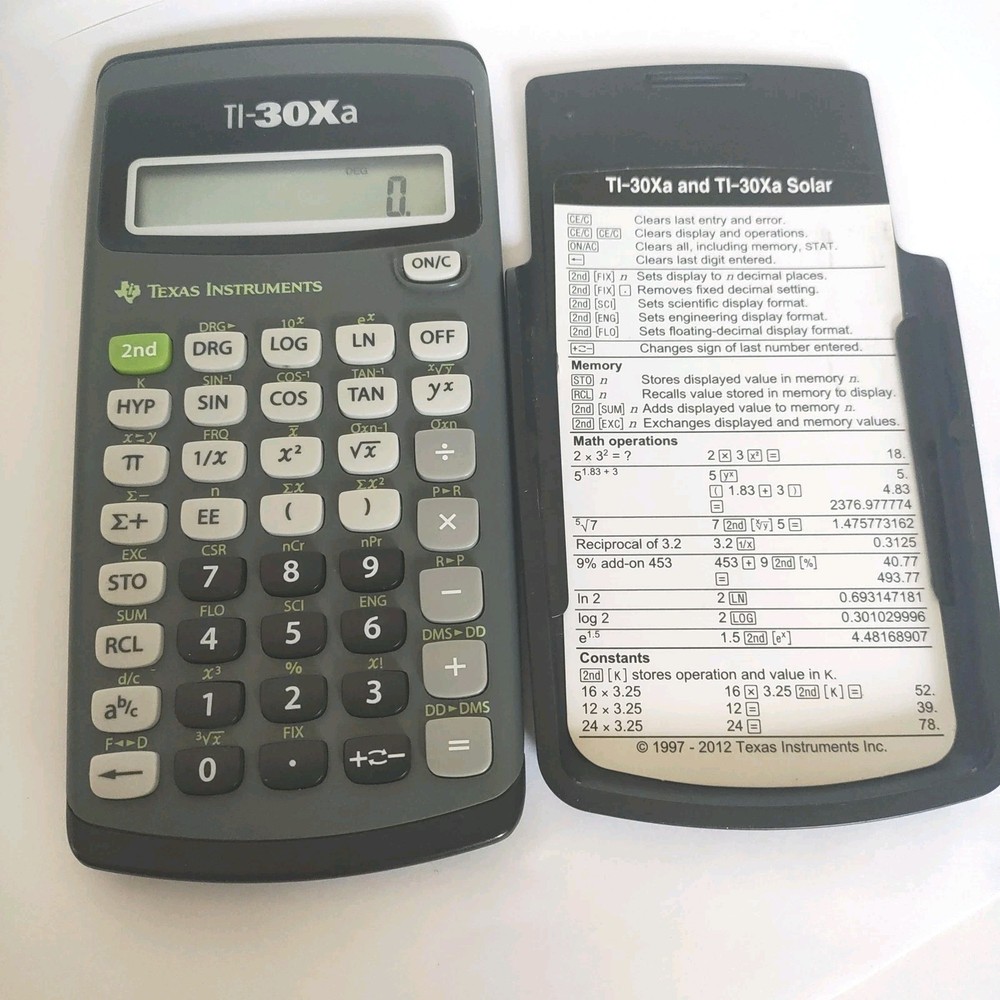Texas Instruments TI-30Xa Scientific Calculator Tested Working Math Calculator
