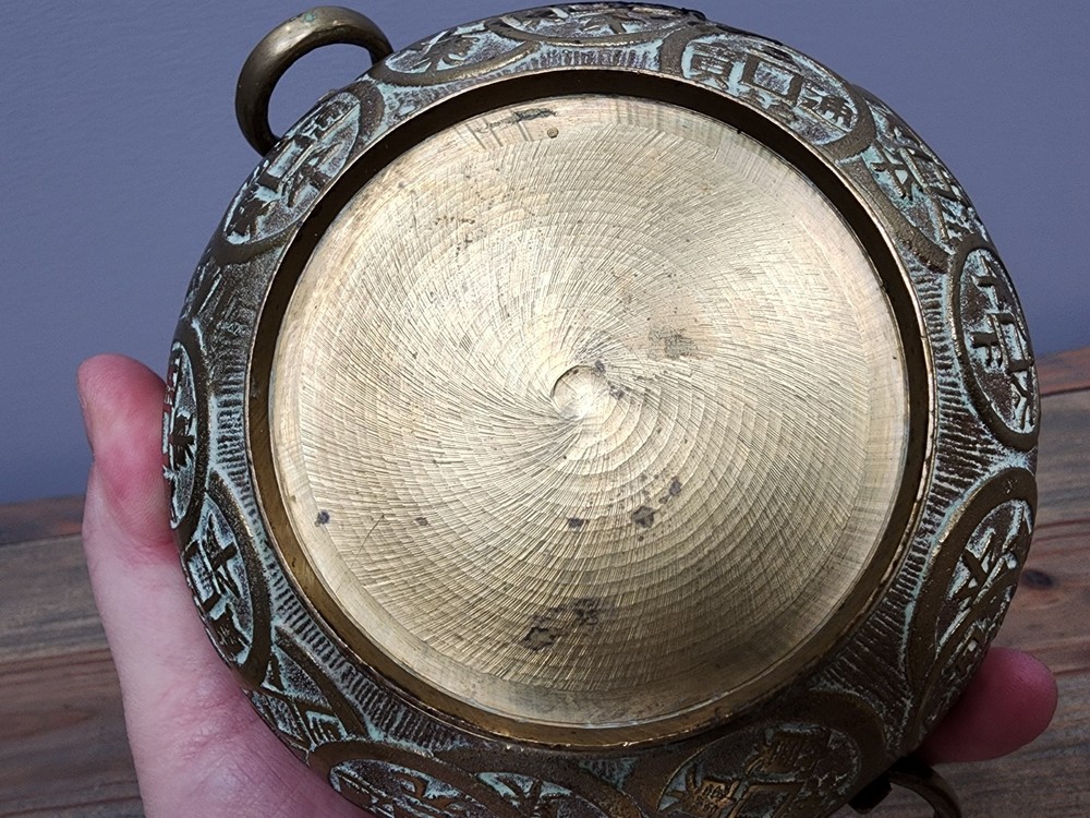 Vintage Solid Brass Design Asian Incense Burner