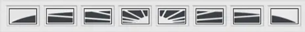 IDEAL Garage Doors WHITE SUNSET 505  Window Inserts/Short Panel  Set of 8