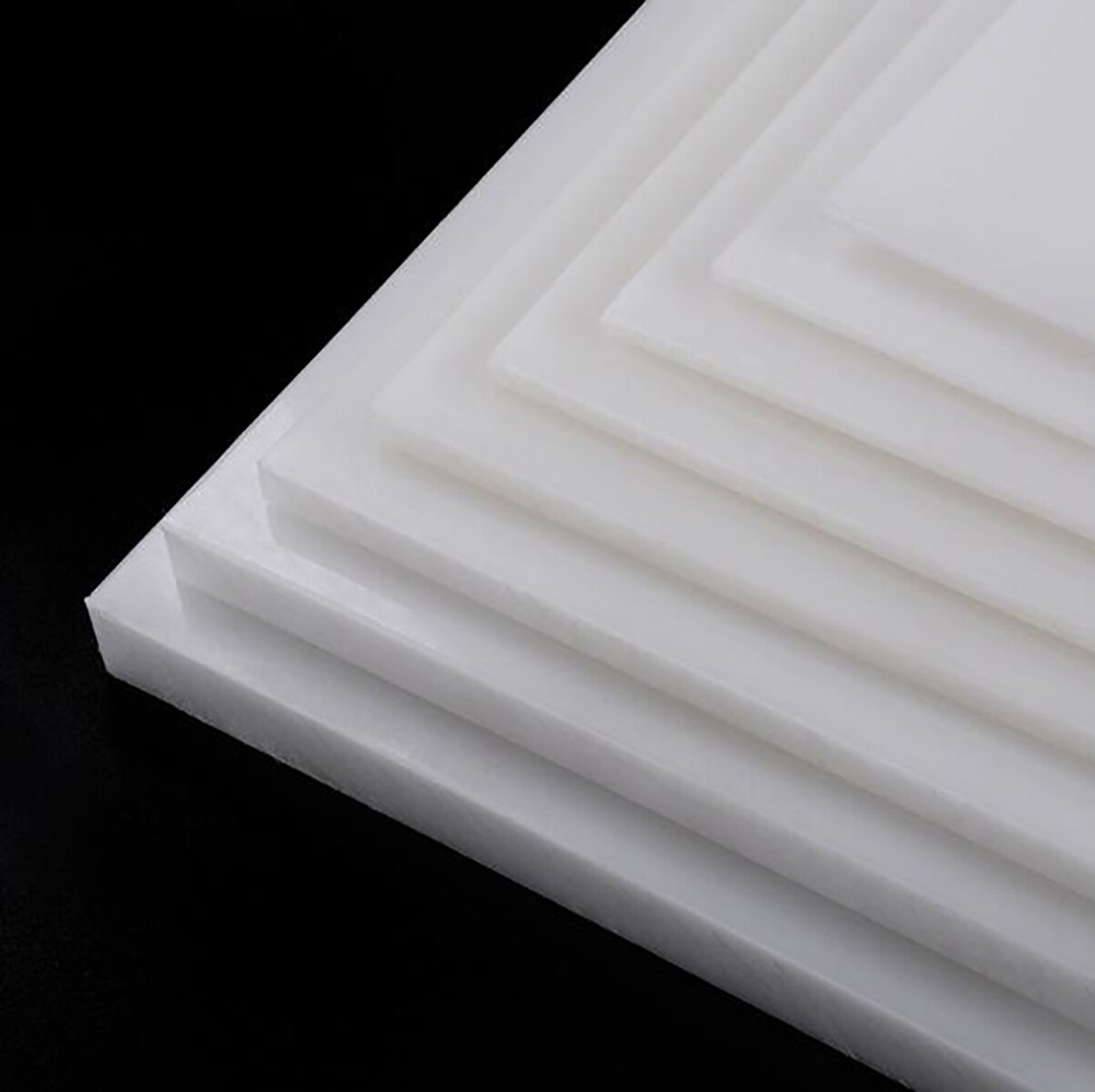White Polypropylene PP Board Plastic Sheet Plate 3-20mm Thick & 100-500mm Sizes