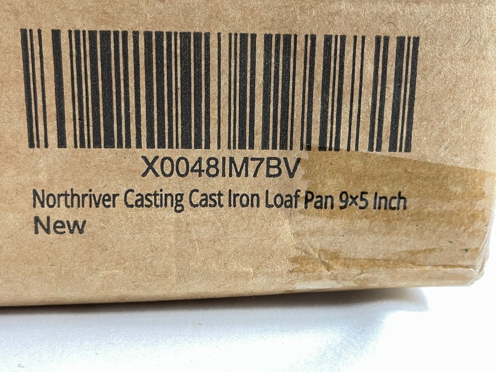 Northriver Casting Black Rectangular Cast Iron Loaf Pan Set 9"x5"