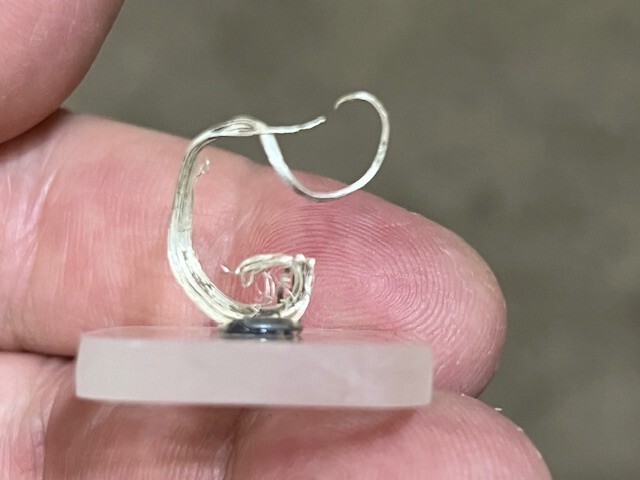 RARE THUMBNAIL SIZED SILVER WIRE SPECIMEN,KEELEY-FRONTIER MINE, ONTARIO,CANADA