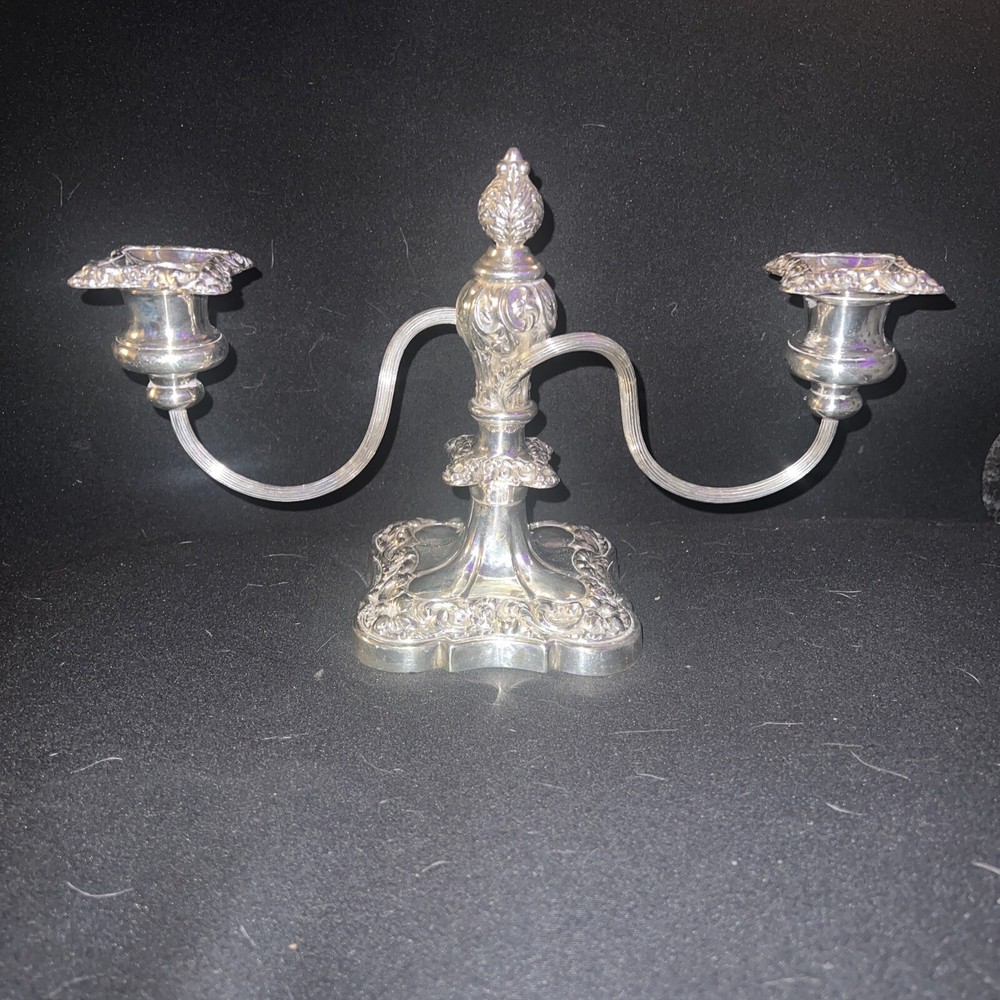 Two Arm Candelabra Silver plated Unbranded