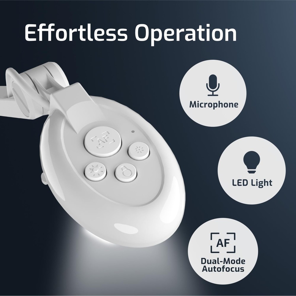 INS‑2 4K USB Document Camera – 13MP, Dual Auto‑Focus, LED Light and Microphon...