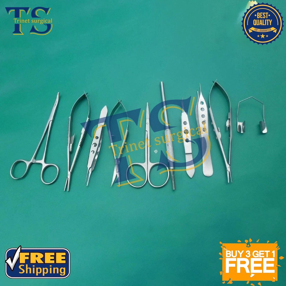 10 Pcs Basic Eye Micro Surgery Ophthalmic Scissors Surgical Instruments