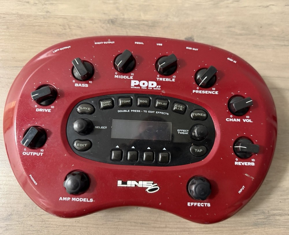 Line 6 POD Guitar Amp Modeler Effects Processor Powers On Untested AS-IS