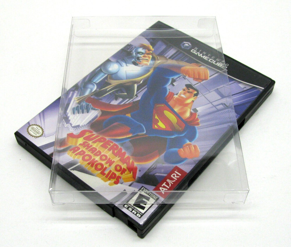 5X NINTENDO GAMECUBE CIB GAMES - CLEAR PLASTIC PROTECTIVE BOX PROTECTORS CASE