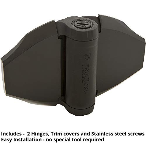 TCHD2S3BTS TruClose Adjustable gate gap: 3/8”–7/8” gate frame to post Black