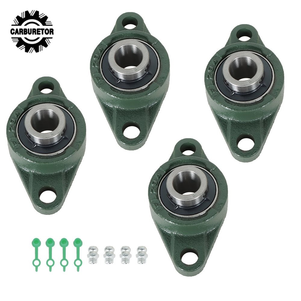 4 Pack UCFL204-12 3/4" Bore Solid Pillow Block Flange Mounted Bearing 2 Bolt
