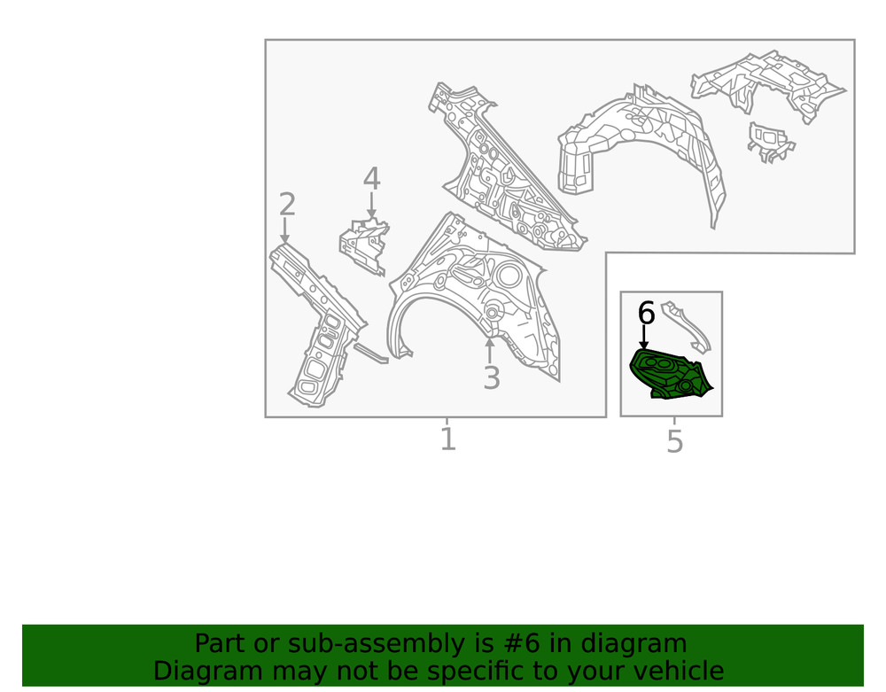 Genuine Mazda Corner Panel B4YA-70-480A