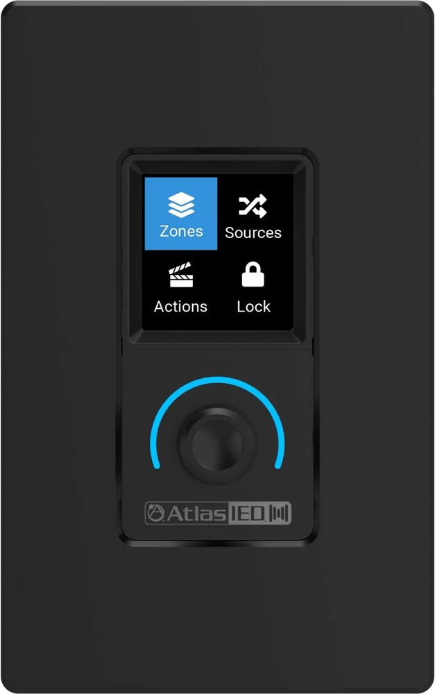 AtlasIED C-ZSV-B Atmosphere Zone, Source, and Volume Wall Controller. Black