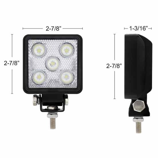 1000 Lumen 5 Diode Mini Square High Power LED Flood Worklight