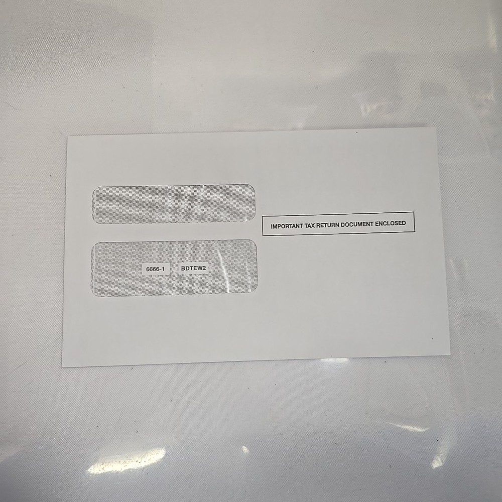 500 W2 Envelopes Double Window