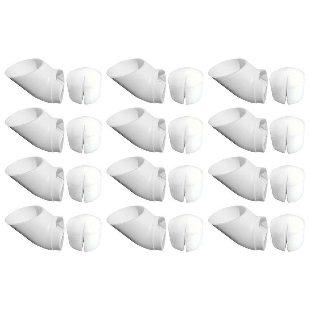 24 Pcs Plastic Hydroponic Plant Cups With Sponge For Vertical Hydroponic Growing