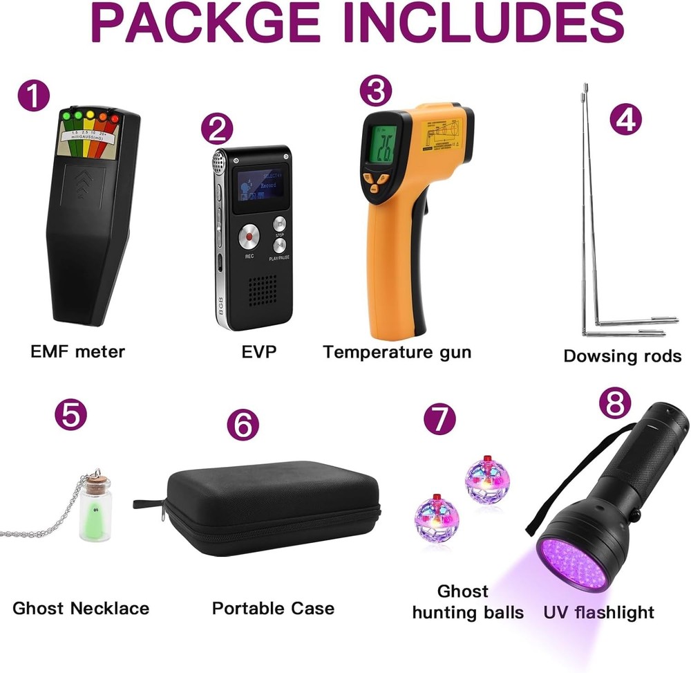 9Pcs Ghost Hunting Equipment Set