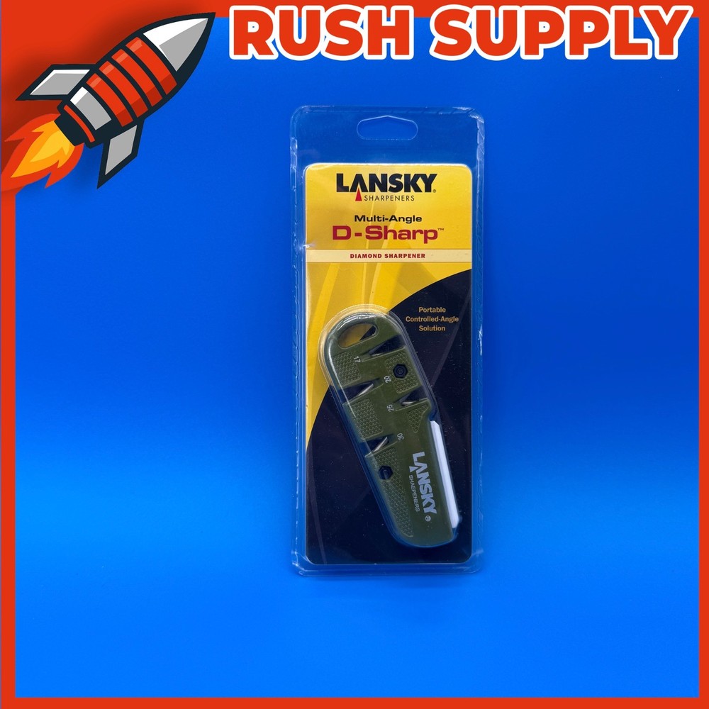 Lansky D Sharp Diamond Pull Through Quad Angle Knife Sharpener with Metal Handle
