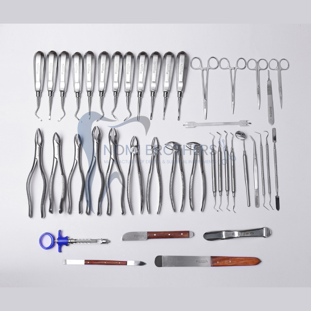 74-Piece Oral Surgery Extracting Forceps & Elevators Kit
