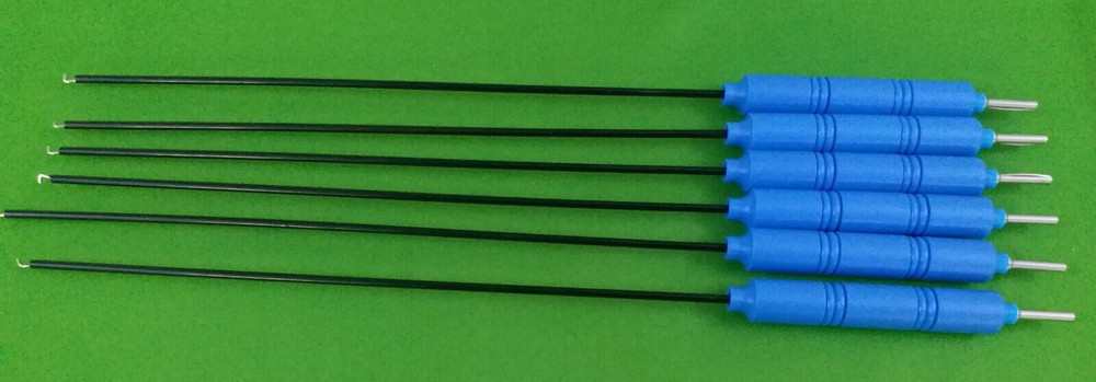 6pc-Laparoscopic L-hook 3mmx330mm Endoscopy Laparoscopy Surgical Instruments