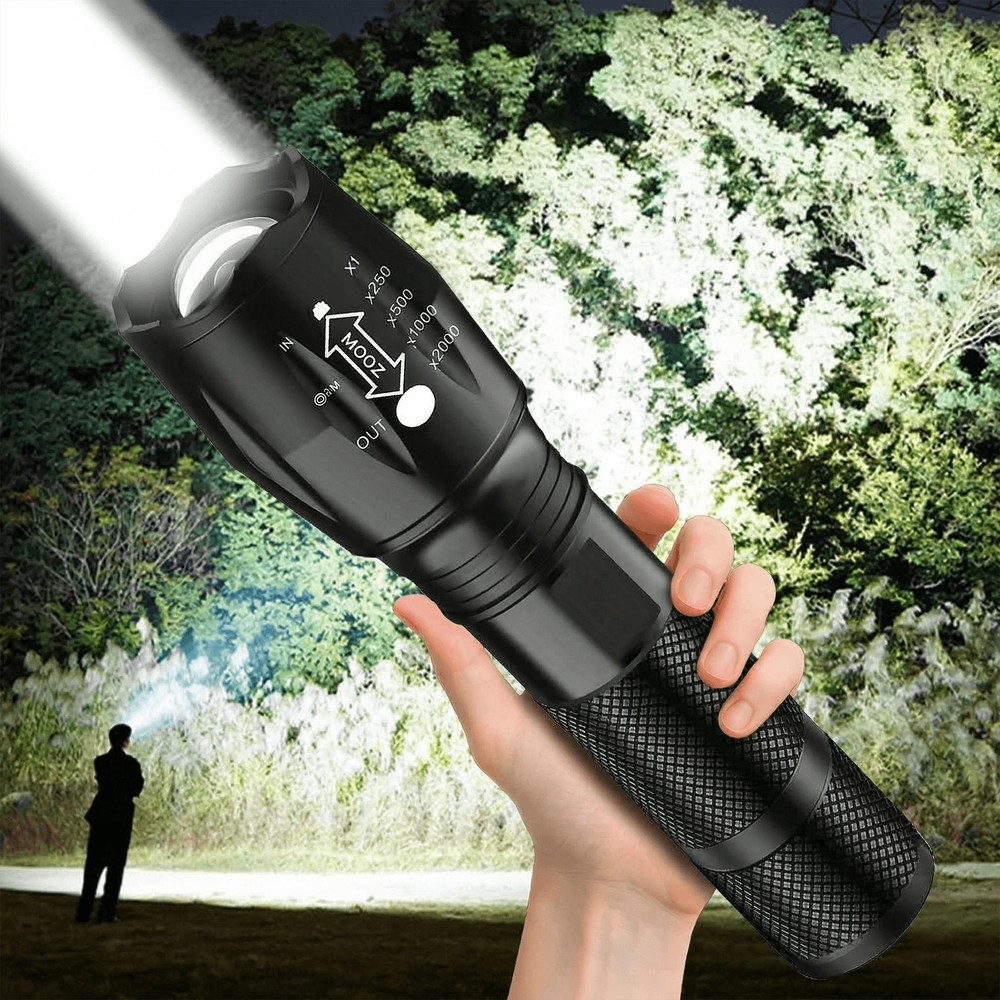 99000000 Lumen Super Bright LED Tactical Flashlight Rechargeable LED Work Lights