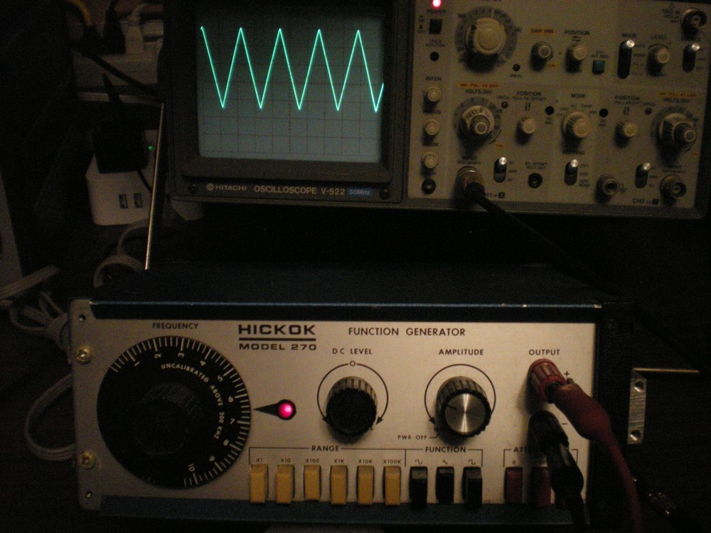 HICKOK 270 Function Generator, Tested with Oscilloscope, Vintage, (DESCRIPTION)