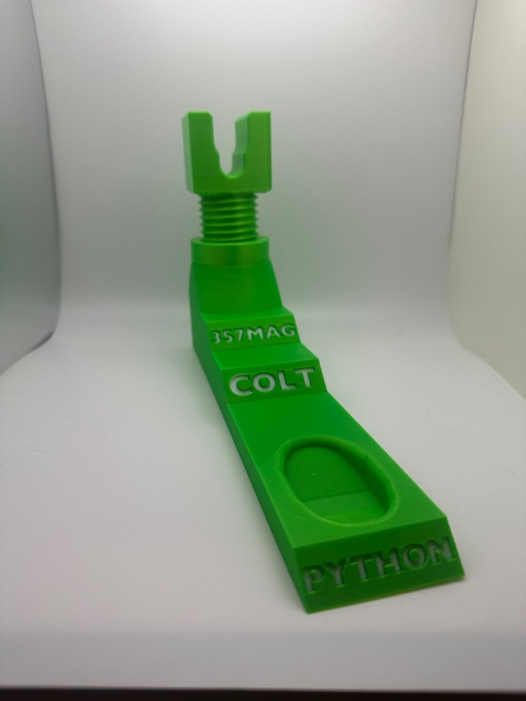Custom Pistol Stand designed for Colt Python 3D printed safe storage