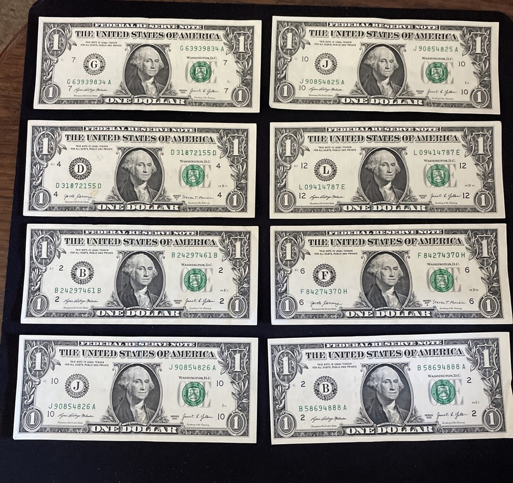 25 $1 FRN Mis Cut Errors. Right To Left Shift. (WORTHLESS) Read Description!!!