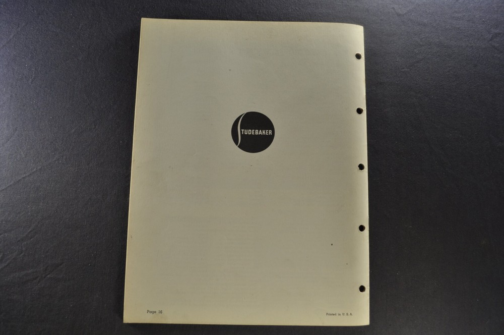 1949 Studebaker Sales Training Bulletin Commander Champion Excellent Original 49