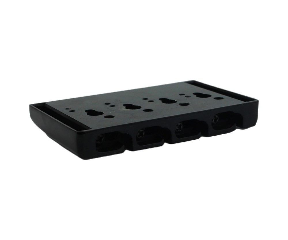 Guyker Bass Guitar Bridge, 4 String Fixed Bridges String Space 19mm Replaceme...