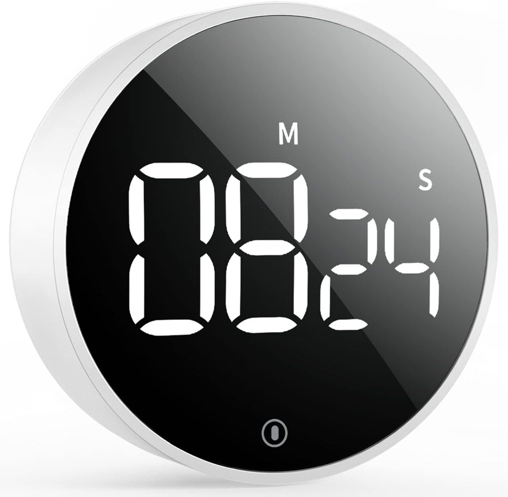 Digital Kitchen Timer - Magnetic Countdown Countup Timer with Large LED Displ...