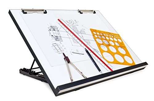 A3 Foldable Drawing Board with Clips 16"x21" White