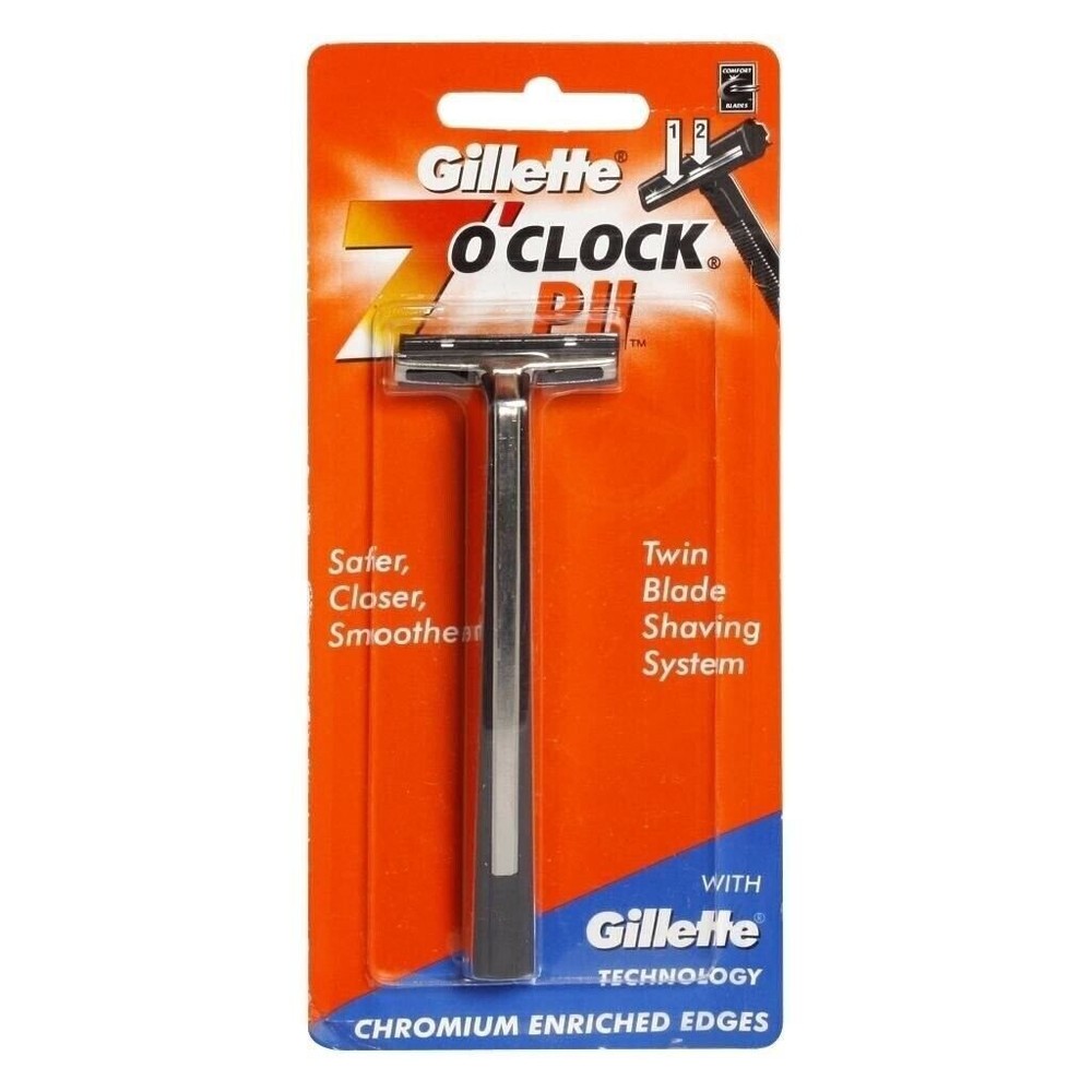 Gillette 7 O'Clock Trac II Razor Handle Clean Shaving With Smooth For Men