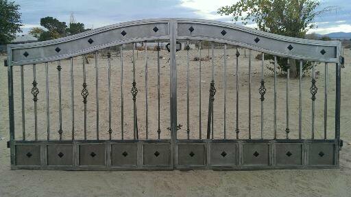 wrought iron driveway entry gate