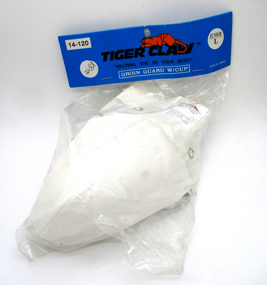 Tiger Claw Groin Guard With Cup White Size JUNIOR LARGE