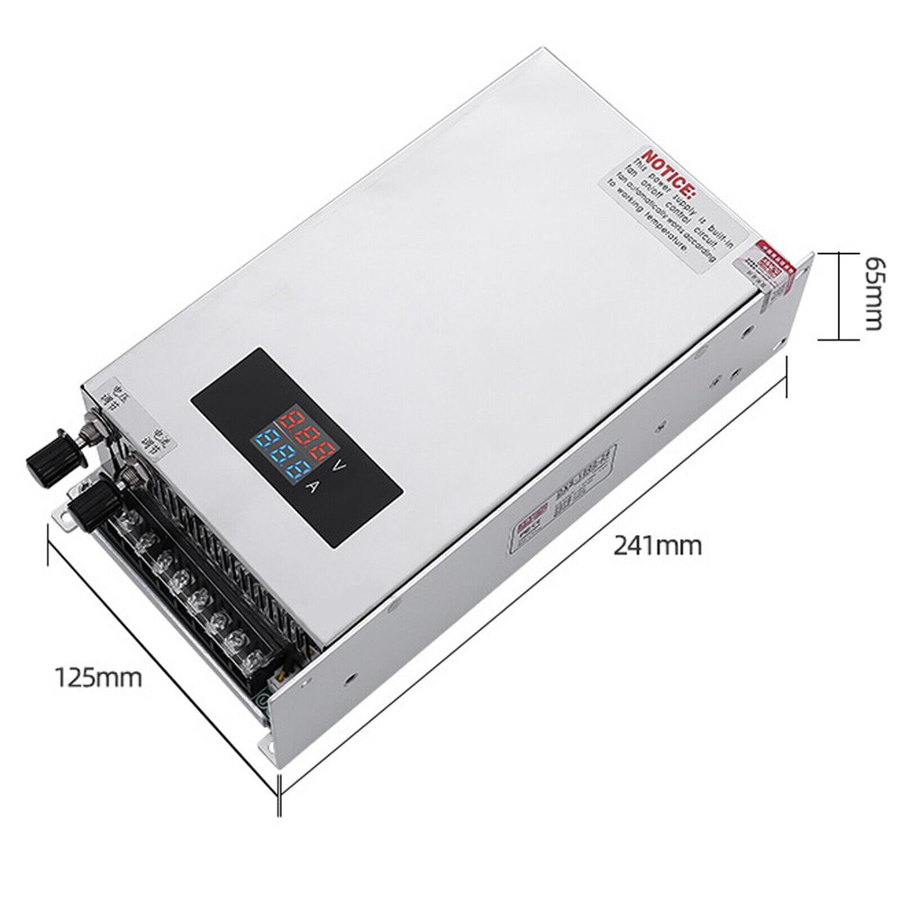 DC 0-48V 20A Adjustable Switching Power Supply Voltage & Current 1000W Variable